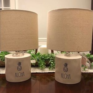 Set of 2 Rae Dunn Aloha Lamps